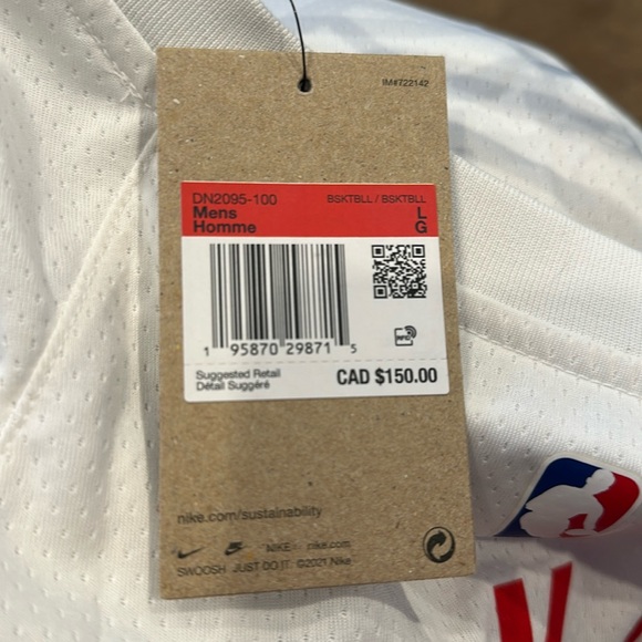 Pascal Siakam Raptors Nike Jersey NWT Brand New Size 48 LG - Picture 4 of 7